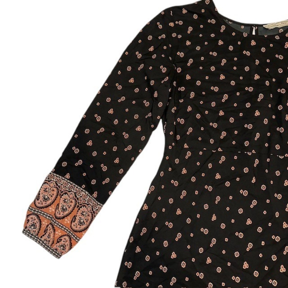 Abercrombie & Fitch Women's Paisley Long Sleeved Keyhole Dress Size Med - Picture 7 of 16